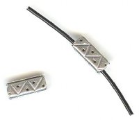SS2360 1 10x4mm Sterling Square Tube Bead (3mm Hole)